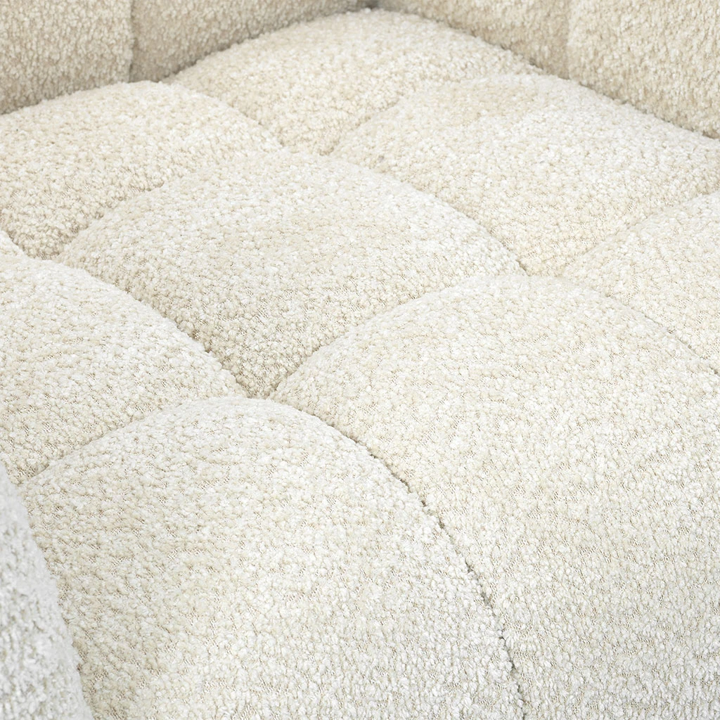 Fauteuil De Salon En Tissu Effet Bouclette écru -Beryl 6 Fauteuil De Salon En Tissu Effet Bouclette écru -Beryl – Image 6