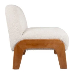 Fauteuil En Bois D'hévéa Et Tissu écru - Element -Magasin Général Pour La Maison fauteuil en bois d hevea et tissu ecru element 78668 78668 DET02 WEB