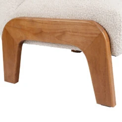 Fauteuil En Bois D'hévéa Et Tissu écru - Element -Magasin Général Pour La Maison fauteuil en bois d hevea et tissu ecru element 78668 78668 DET04 WEB