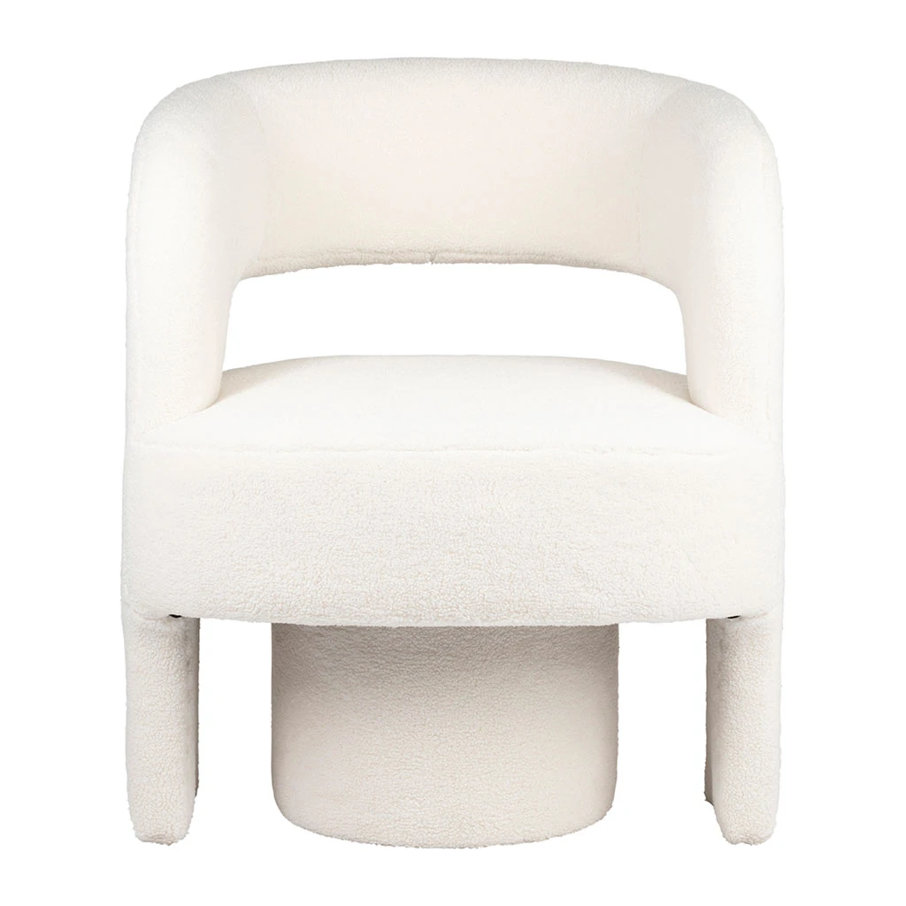 Fauteuil Avec Tabouret Bouclette Ecru - Organic 1 Fauteuil Avec Tabouret Bouclette Ecru - Organic