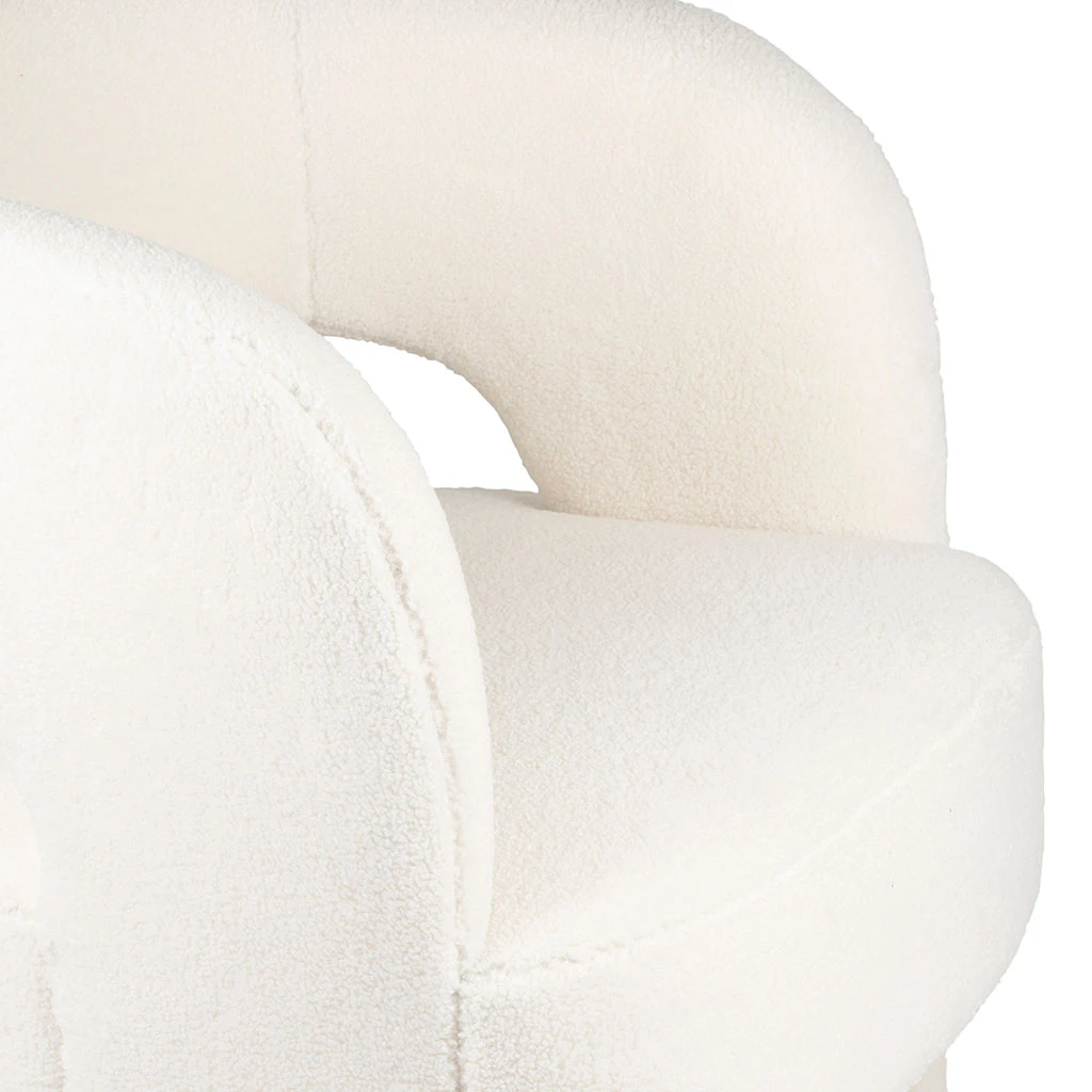 Fauteuil Avec Tabouret Bouclette Ecru - Organic 6 Fauteuil Avec Tabouret Bouclette Ecru - Organic – Image 6