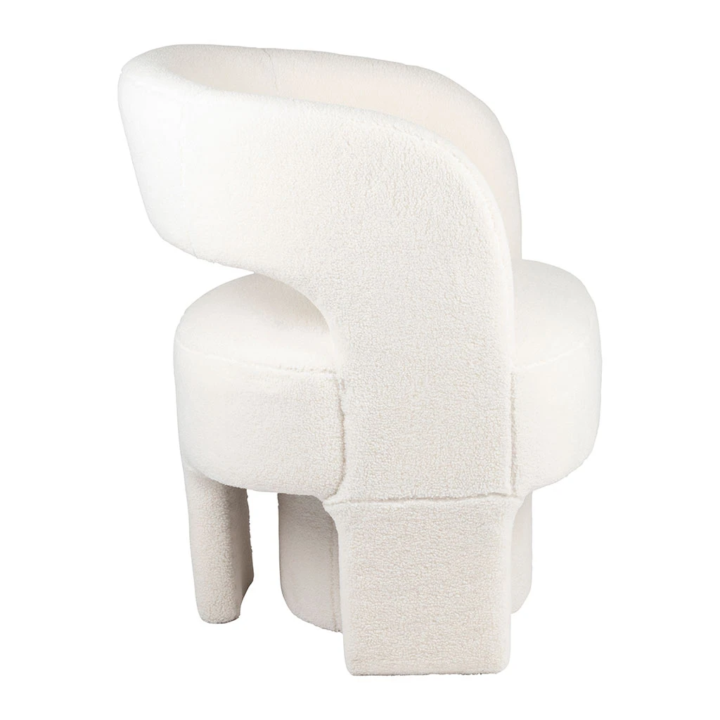 Fauteuil Avec Tabouret Bouclette Ecru - Organic 7 Fauteuil Avec Tabouret Bouclette Ecru - Organic – Image 7