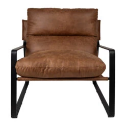 Fauteuil En Simili-cuir Brun Et Fer Noir - Torsten 7 Fauteuil En Simili-cuir Brun Et Fer Noir - Torsten -Magasin Général Pour La Maison fauteuil en simili cuir brun et fer noir torsten 320054 320054 DEB WEB