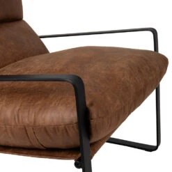 Fauteuil En Simili-cuir Brun Et Fer Noir - Torsten 10 Fauteuil En Simili-cuir Brun Et Fer Noir - Torsten -Magasin Général Pour La Maison fauteuil en simili cuir brun et fer noir torsten 320054 320054 DET03 WEB