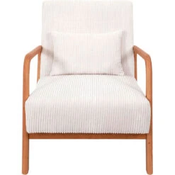 Fauteuil En Tissu Côtelé Beige - Scarlett 6 Fauteuil En Tissu Côtelé Beige - Scarlett -Magasin Général Pour La Maison fauteuil en tissu cotele beige scarlett 679108 679108 FRN03 WEB 1