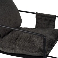 Fauteuil En Tissu Et Fer Noir - Element -Magasin Général Pour La Maison fauteuil en tissu et fer noir element 79190 79190 DET03 WEB 1