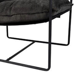 Fauteuil En Tissu Et Fer Noir - Element -Magasin Général Pour La Maison fauteuil en tissu et fer noir element 79190 79190 DET04 WEB 1