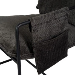 Fauteuil En Tissu Et Fer Noir - Element -Magasin Général Pour La Maison fauteuil en tissu et fer noir element 79190 79190 DET06 WEB 1