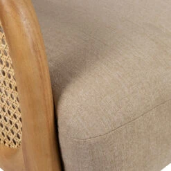 Fauteuil En Tissu Et Hévéa Beige - Firmin -Magasin Général Pour La Maison fauteuil en tissu et hevea beige firmin 201965 201965 DET05 WEB