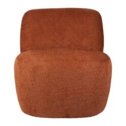 Fauteuil En Tissu Terracotta - Tessia