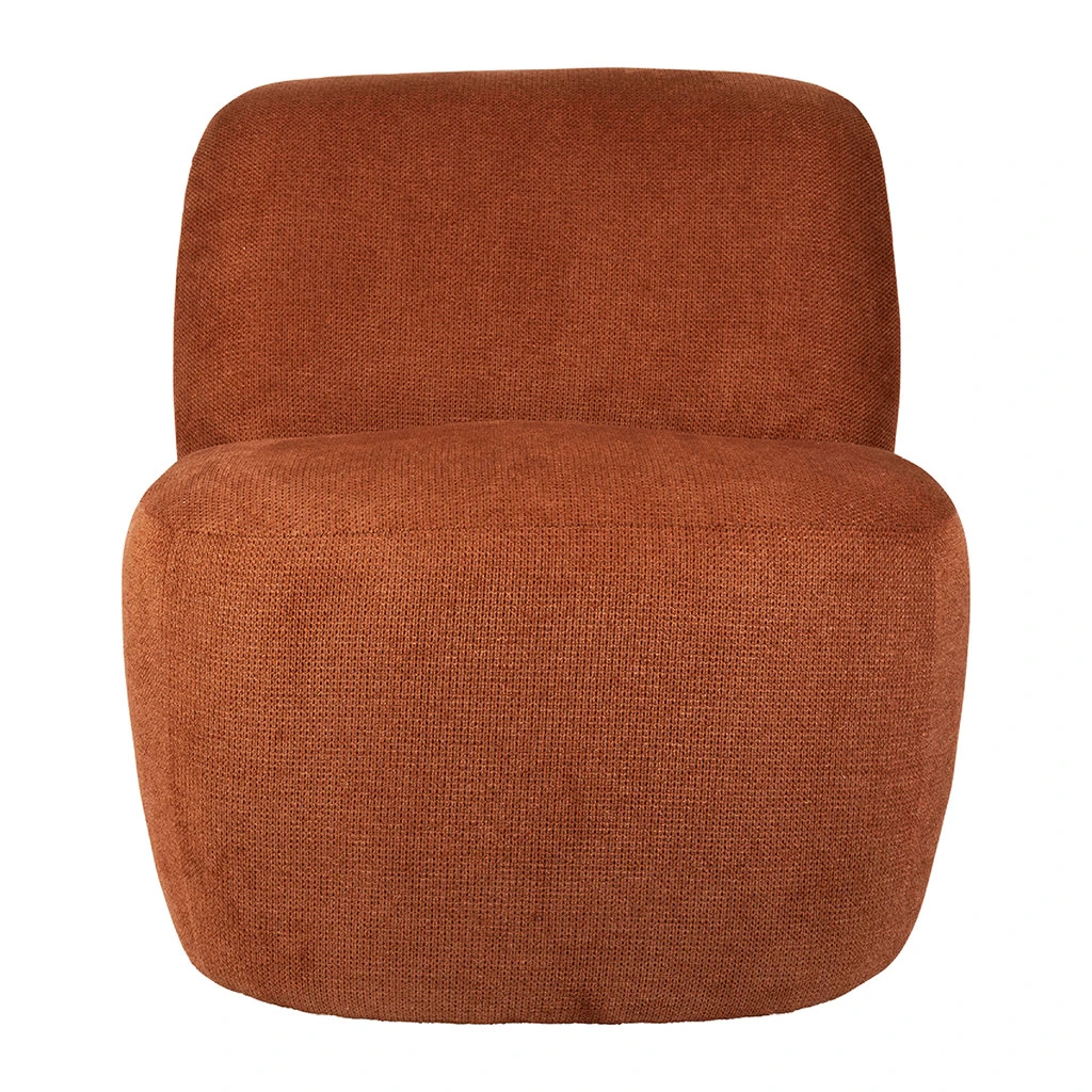 Fauteuil En Tissu Terracotta - Tessia 1 Fauteuil En Tissu Terracotta - Tessia