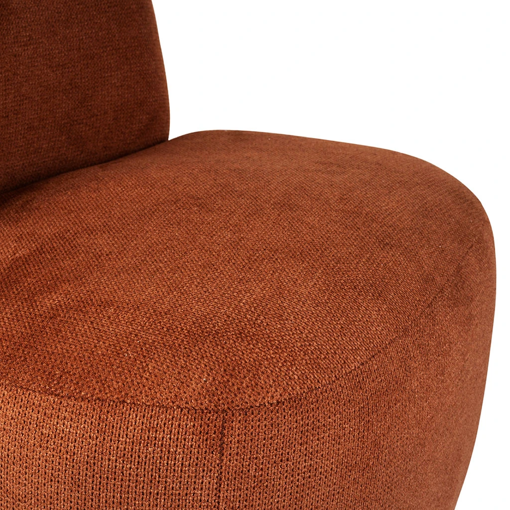 Fauteuil En Tissu Terracotta - Tessia 5 Fauteuil En Tissu Terracotta - Tessia – Image 5