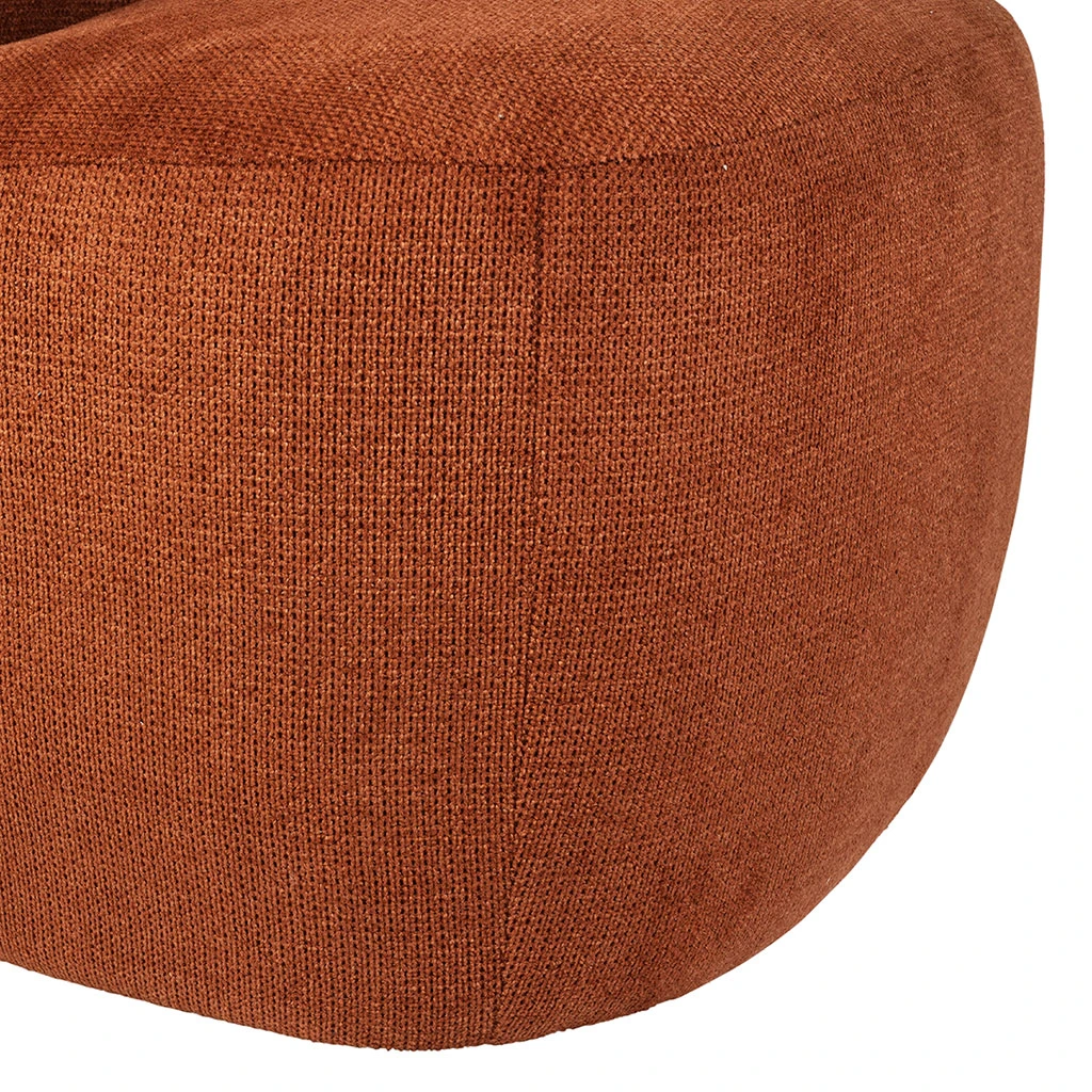Fauteuil En Tissu Terracotta - Tessia 4 Fauteuil En Tissu Terracotta - Tessia – Image 4