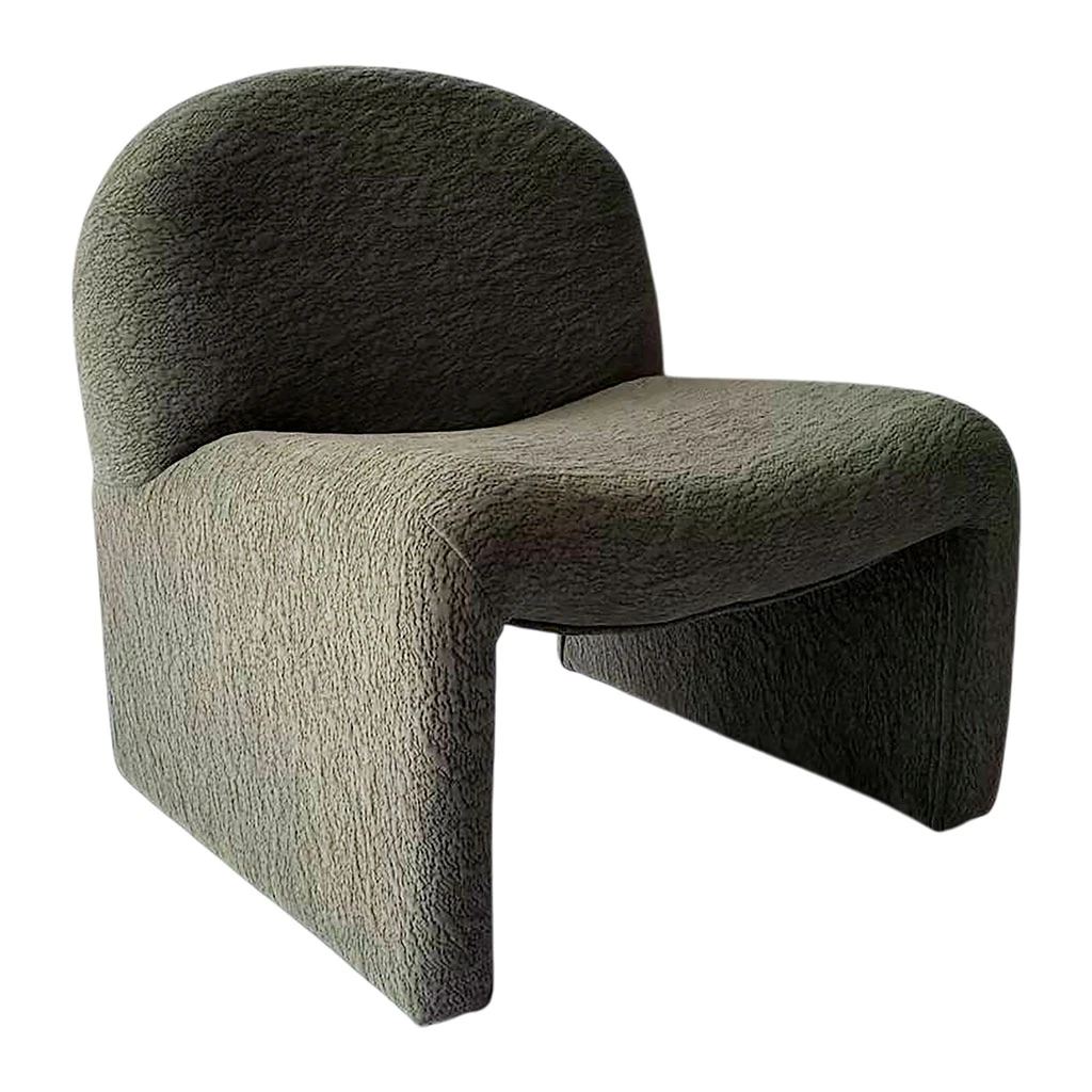 Fauteuil En Tissu Vert - Minimal 2 Fauteuil En Tissu Vert - Minimal – Image 2