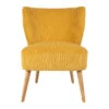 Fauteuil En Velours Côtelé Moutarde - Eleonor