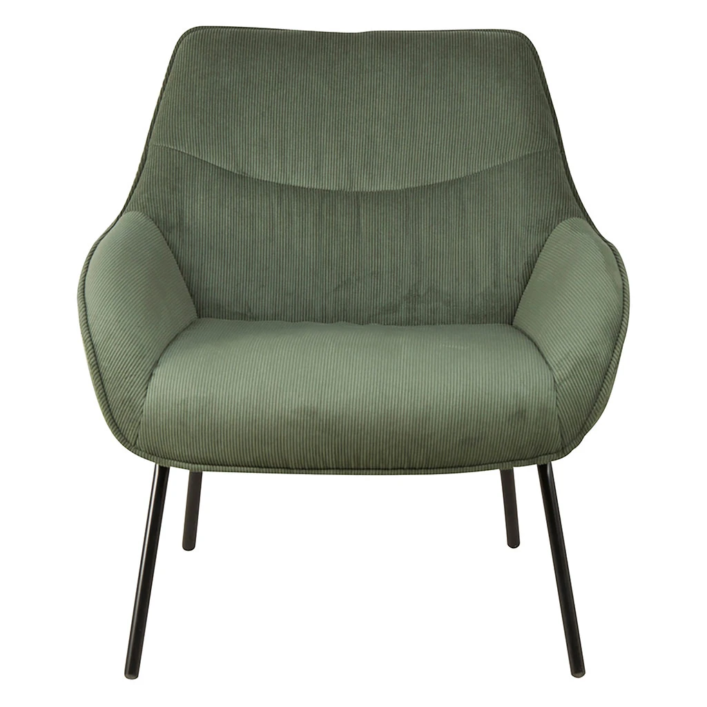 Fauteuil En Velours Côtelé Vert Sapin - Martin 1 Fauteuil En Velours Côtelé Vert Sapin - Martin
