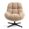 Fauteuil Pivotant En Tissu Sable - Molto
