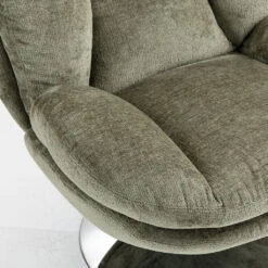 Fauteuil Pivotant En Velours Kaki - Topi 17 Fauteuil Pivotant En Velours Kaki - Topi -Magasin Général Pour La Maison fauteuil pivotant en velours kaki topi 678885 678885 FRN11 WEB