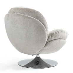Fauteuil Pivotant En Velours Taupe - Topi 13 Fauteuil Pivotant En Velours Taupe - Topi -Magasin Général Pour La Maison fauteuil pivotant en velours taupe topi 678887 678887 FRN07 WEB