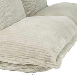 Fauteuil Pouf 2 Places En Velours Côtelé Beige - Sola -Magasin Général Pour La Maison fauteuil pouf 2 places en velours cotele beige sola 320100 320100 DET03 WEB