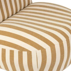 Fauteuil Rayé En Coton Camel Et Bois D'hévéa - Belly -Magasin Général Pour La Maison fauteuil raye en coton camel et bois d hevea belly 78535 78535 DET03 WEB