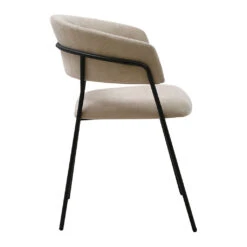 Fauteuil Repas En Tissu Et Fer Beige - Wilona -Magasin Général Pour La Maison fauteuil repas en tissu et fer beige wilona 320096 320096 FRN03 WEB 1