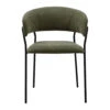 Fauteuil Repas En Tissu Et Fer Kaki - Wilona