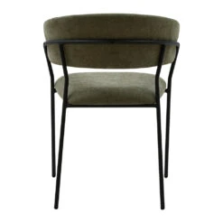 Fauteuil Repas En Tissu Et Fer Kaki - Wilona -Magasin Général Pour La Maison fauteuil repas en tissu et fer kaki wilona 320098 320098 FRN04 WEB 1