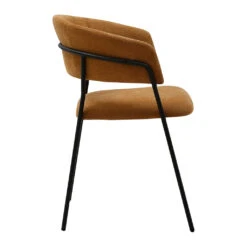 Fauteuil Repas En Tissu Et Fer Ocre - Wilona -Magasin Général Pour La Maison fauteuil repas en tissu et fer ocre wilona 320097 320097 FRN03 WEB 1