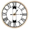 Horloge Murale En Métal Noir Et Naturel D70cm - Jack