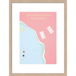 Image Encadree Santa Monica Beach - California 30x40cm