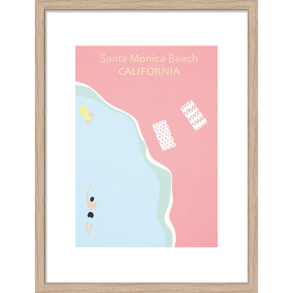 Image Encadree Santa Monica Beach - California 30x40cm 1 Image Encadree Santa Monica Beach - California 30x40cm