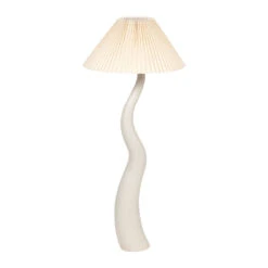 Lampadaire En Céramique Blanc H125cm - Aurore