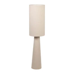 Lampadaire En Coton Et Fer Blanc Cassé H130cm - Calypsa