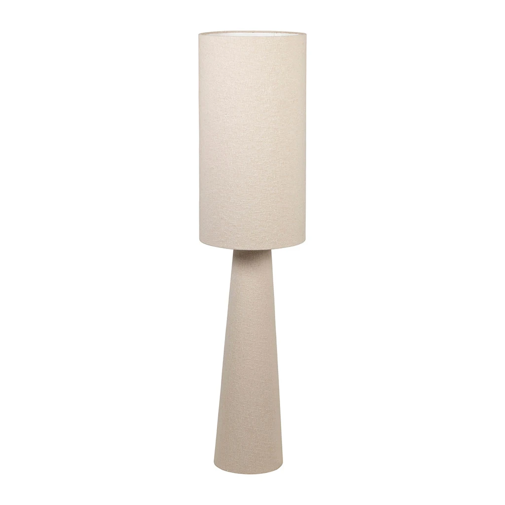 Lampadaire En Coton Et Fer Blanc Cassé H130cm - Calypsa 1 Lampadaire En Coton Et Fer Blanc Cassé H130cm - Calypsa
