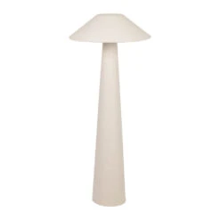 Lampadaire En Fer Et Coton Blanc Cassé H120cm - Calypsa