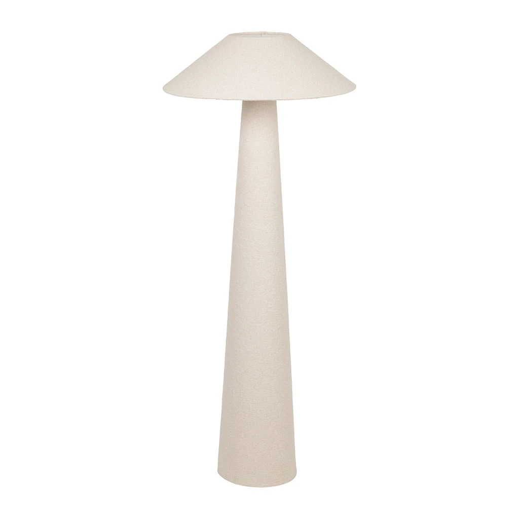 Lampadaire En Fer Et Coton Blanc Cassé H120cm - Calypsa 1 Lampadaire En Fer Et Coton Blanc Cassé H120cm - Calypsa