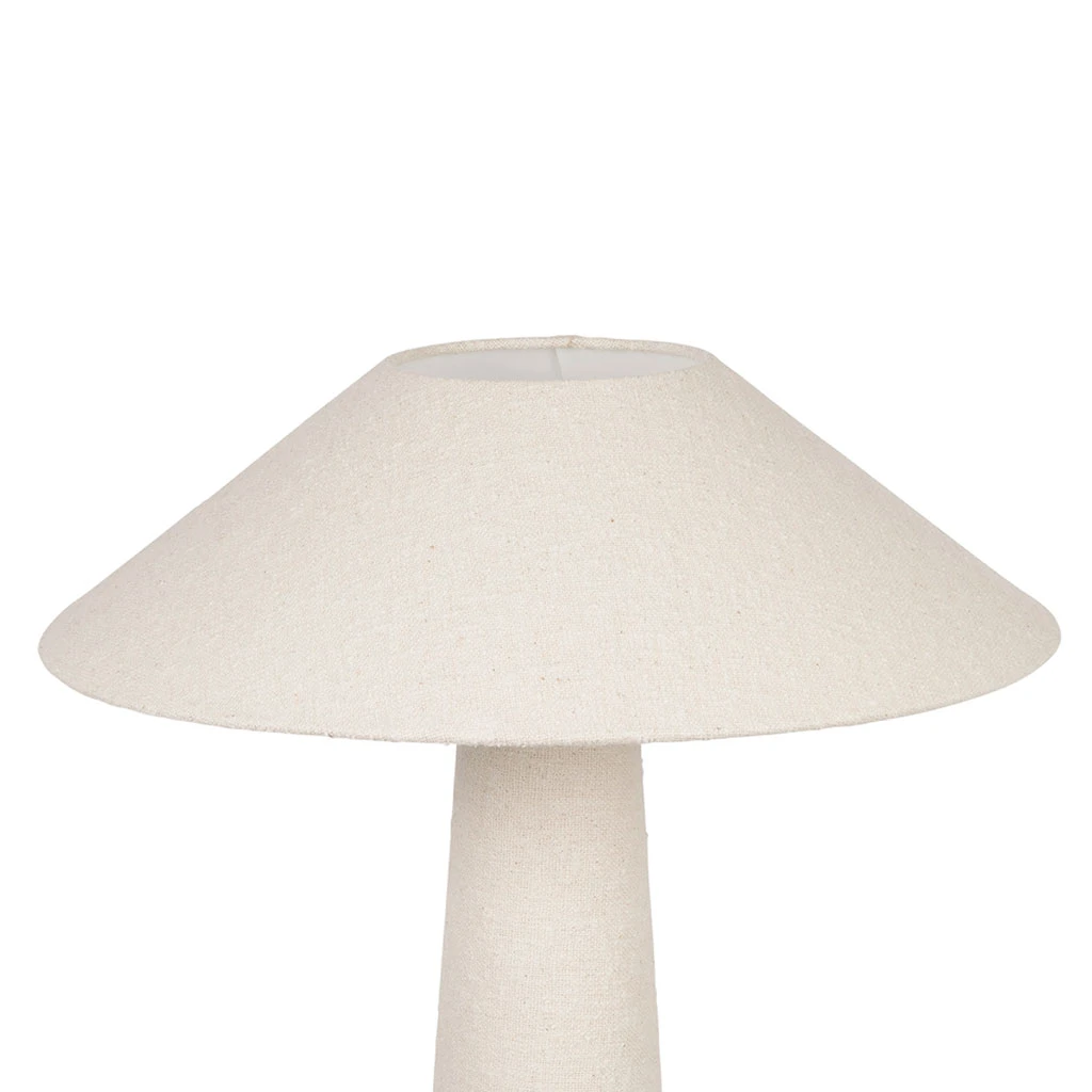 Lampadaire En Fer Et Coton Blanc Cassé H120cm - Calypsa 2 Lampadaire En Fer Et Coton Blanc Cassé H120cm - Calypsa – Image 2