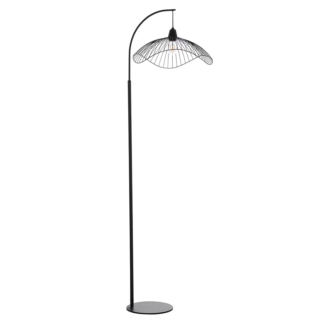 Lampadaire En Métal Noir H175cm - Vagala 1 Lampadaire En Métal Noir H175cm - Vagala