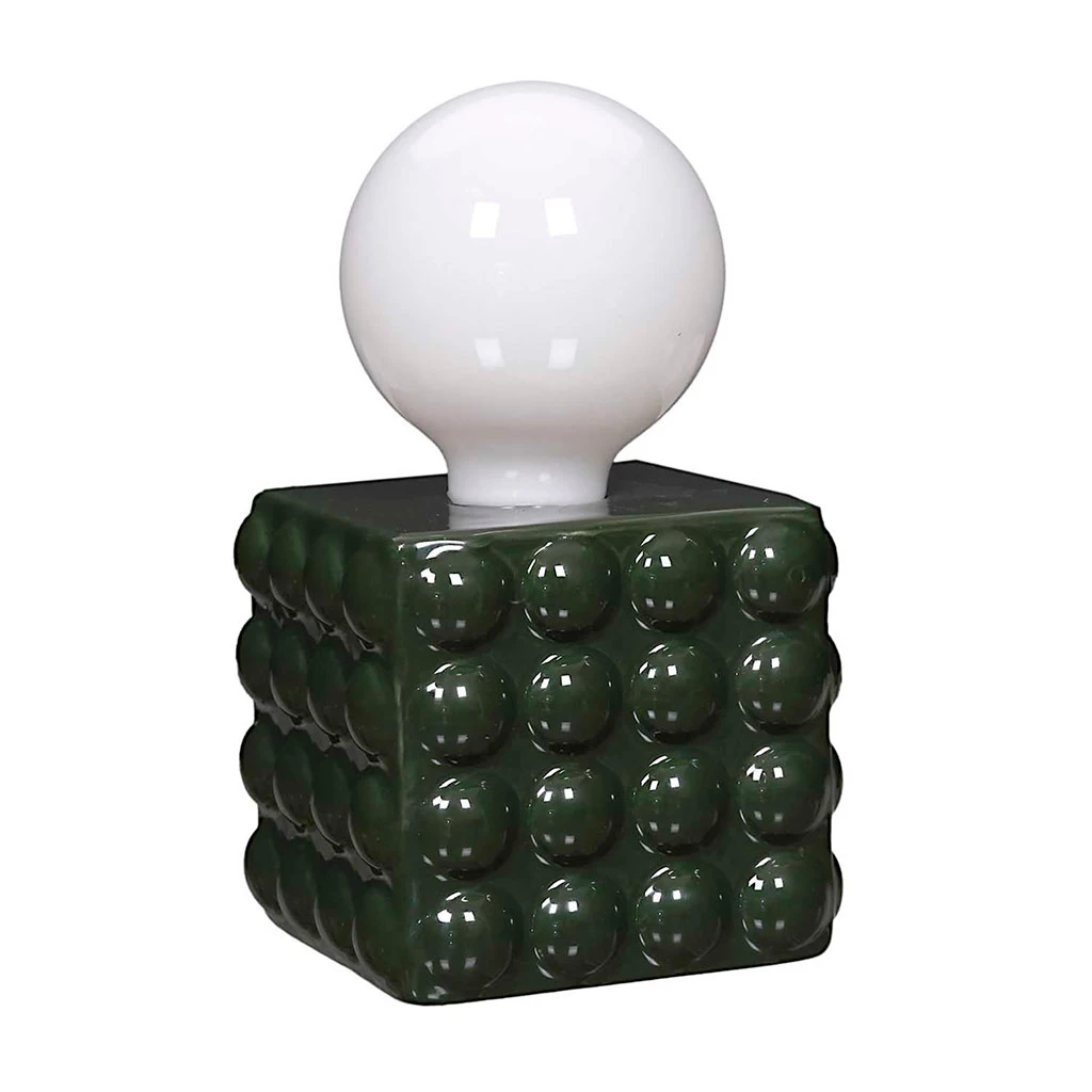 Lampe à Piles En Céramique Vert Forêt H17cm 2 Lampe à Piles En Céramique Vert Forêt H17cm – Image 2