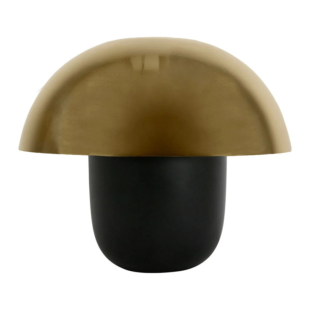 Lampe Champignon En Fer H35cm Noir Et Doré - Champart 1 Lampe Champignon En Fer H35cm Noir Et Doré - Champart