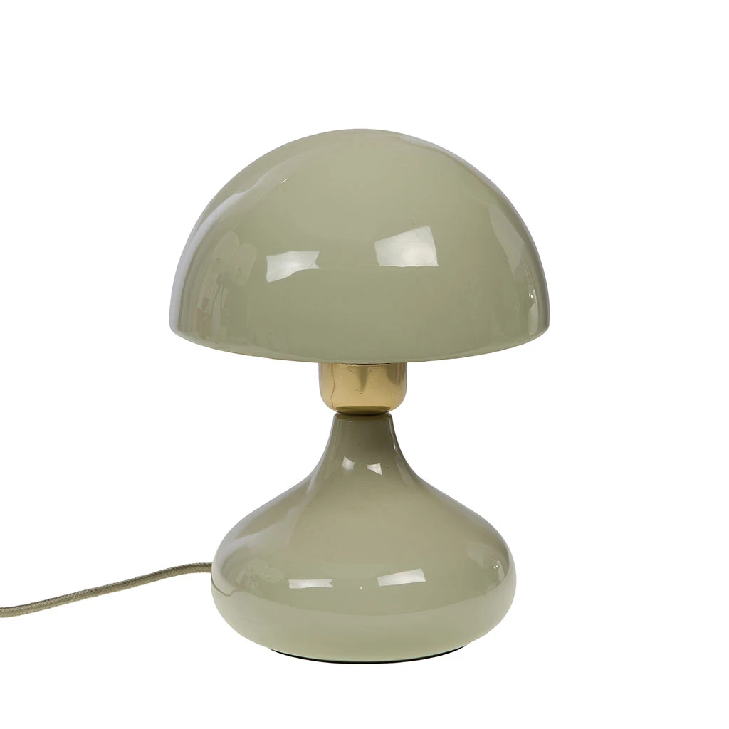 Amadeus Lampe Champignon En Fer Amande H24cm - Paulette 1 Amadeus Lampe Champignon En Fer Amande H24cm - Paulette