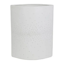 Lampe Cylindre En Porcelaine Blanc H28cm - Lycias