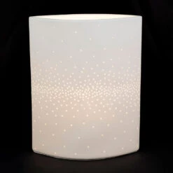 Lampe Cylindre En Porcelaine Blanc H28cm - Lycias -Magasin Général Pour La Maison lampe cylindre en porcelaine blanc h28cm lycias 79040 79040 UTI02 WEB 1