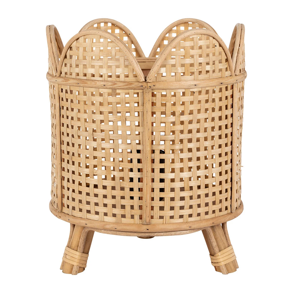 Lampe En Bambou Et Sapin Naturel H30cm - Ladret 1 Lampe En Bambou Et Sapin Naturel H30cm - Ladret