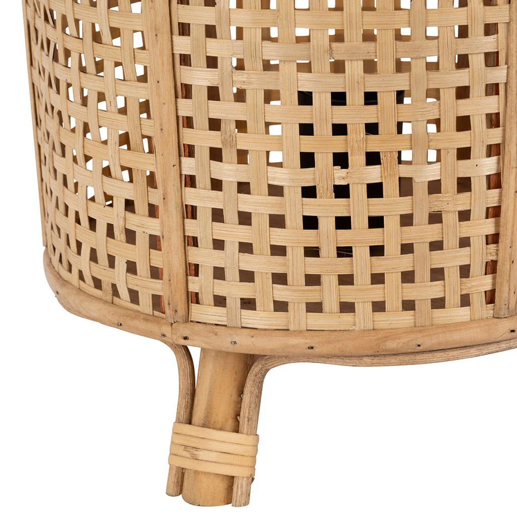 Lampe En Bambou Et Sapin Naturel H30cm - Ladret 4 Lampe En Bambou Et Sapin Naturel H30cm - Ladret – Image 4
