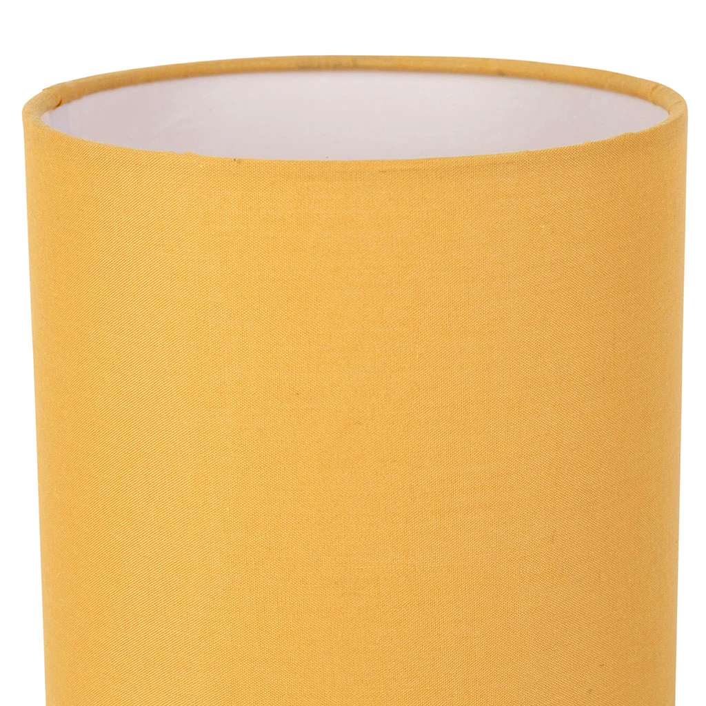 Lampe En Bois D'hévéa Et Coton Naturel Et Moutarde H24cm - Filen 3 Lampe En Bois D'hévéa Et Coton Naturel Et Moutarde H24cm - Filen – Image 3