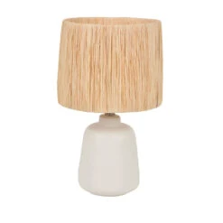 Lampe En Céramique Blanche H34cm - Paros