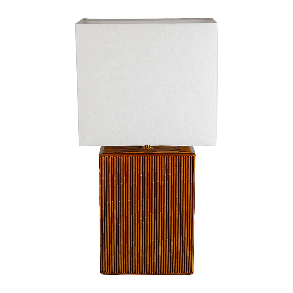 Lampe En Céramique Brun H71cm - Akene 1 Lampe En Céramique Brun H71cm - Akene