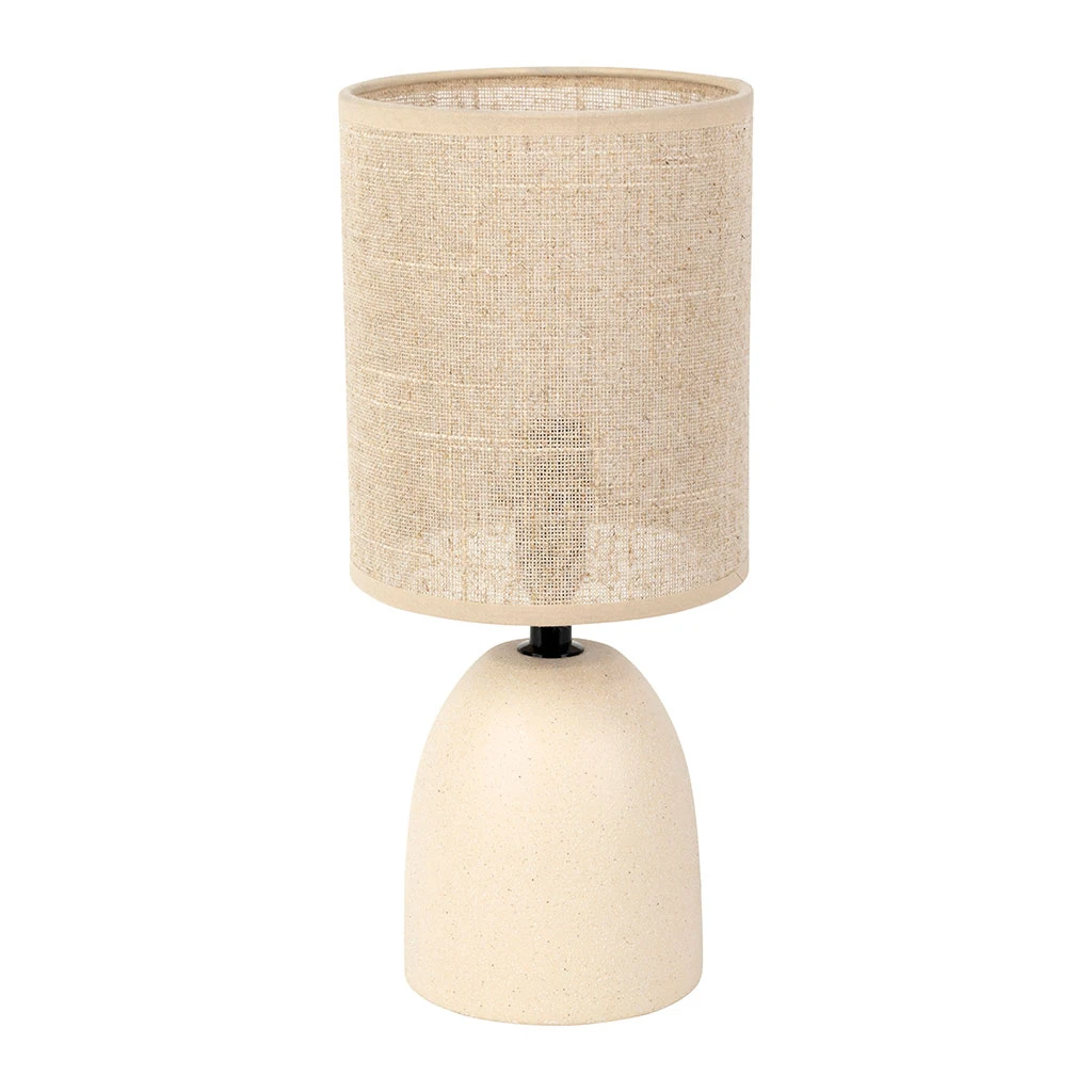 Lampe En Céramique écru Et Lin Naturel - Jadea 1 Lampe En Céramique écru Et Lin Naturel - Jadea